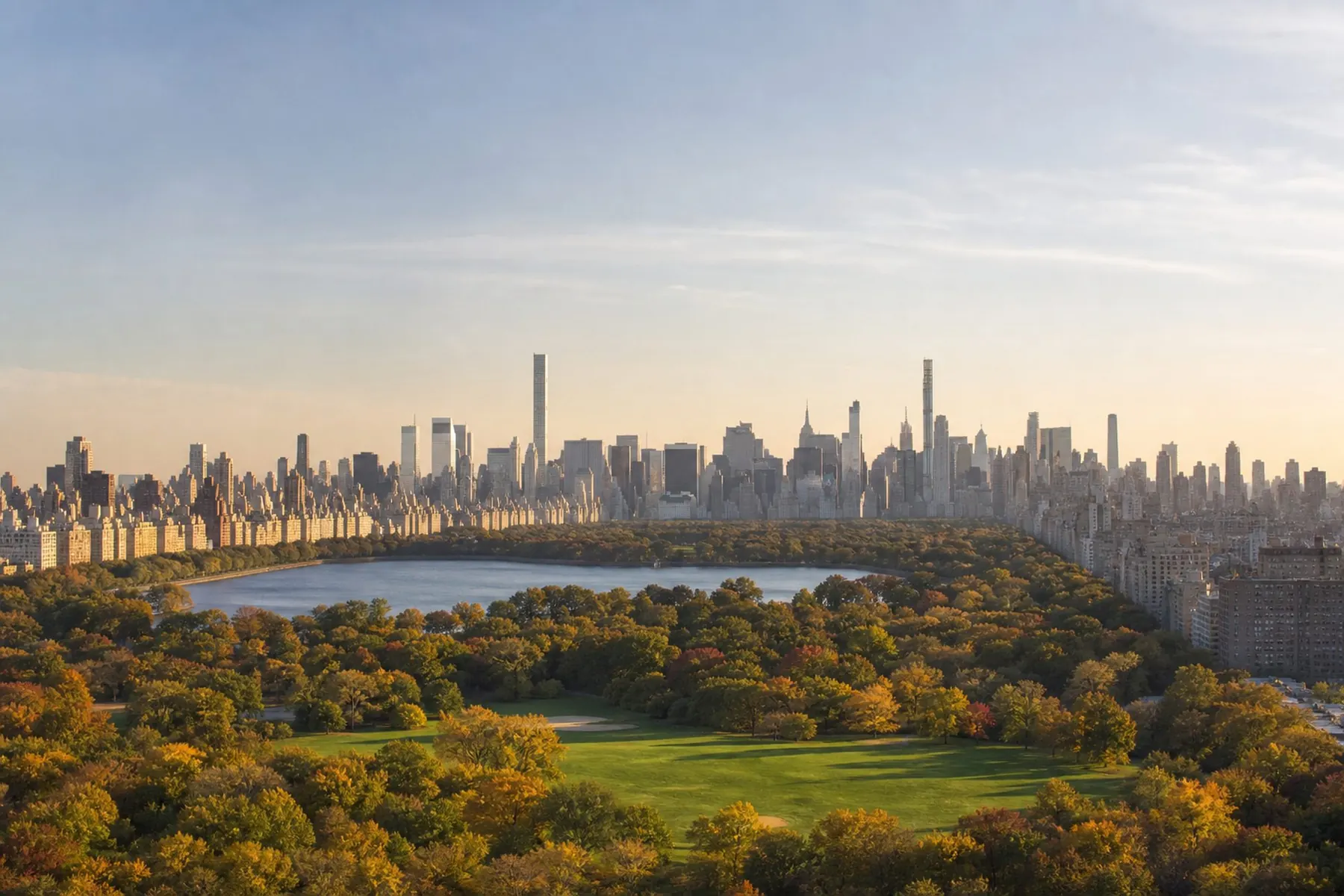 Central Park and the Manhattan skyline (a neighborhood view, not a photo of 170 East End Avenue)